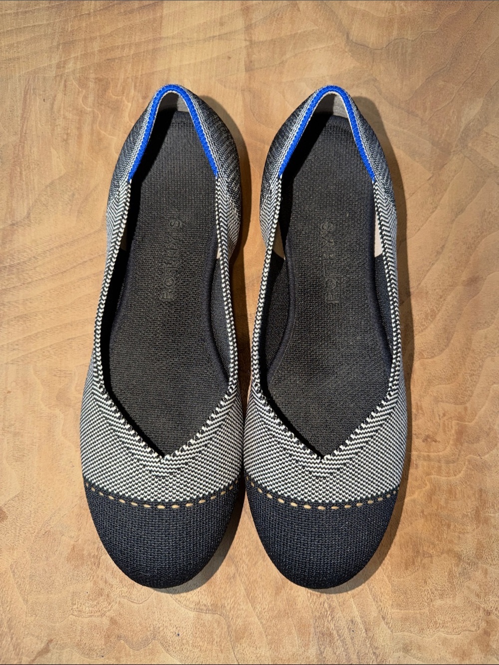Rothy’s The Round Toe Flats Cap Toe Size 7.5 - Picture 2 of 8